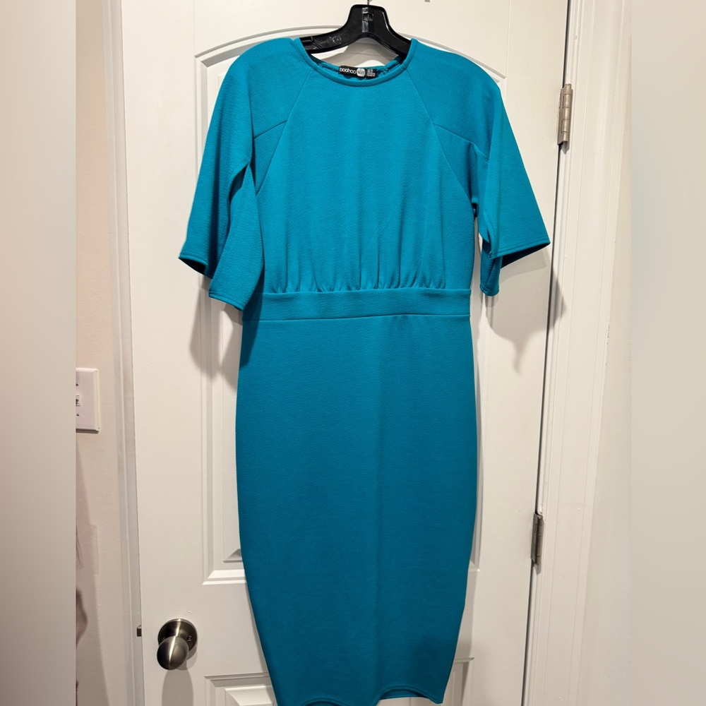 Elegant Teal Midi Dress✨